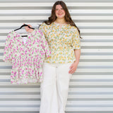 Pretty Peplum Floral Top
