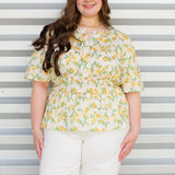 Pretty Peplum Floral Top