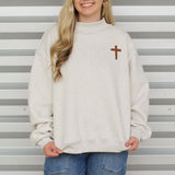 Jesus Saves Reversible Mock Neck Sweatshirt
