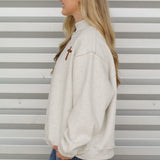 Jesus Saves Reversible Mock Neck Sweatshirt