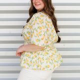 Pretty Peplum Floral Top