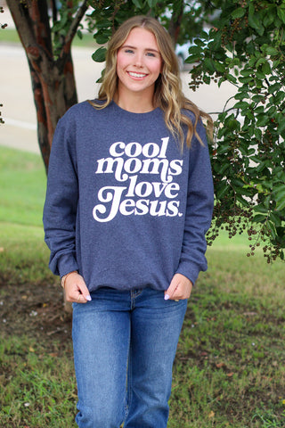 cool moms love jesus sweatshirt
