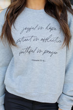 Romans 12:12 Sweatshirt-Heather Grey
