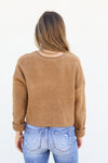 Cutie Crop Sweater-Cocoa