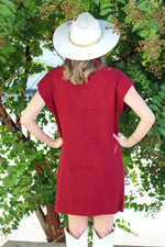 Mock Neck Pocket Dress