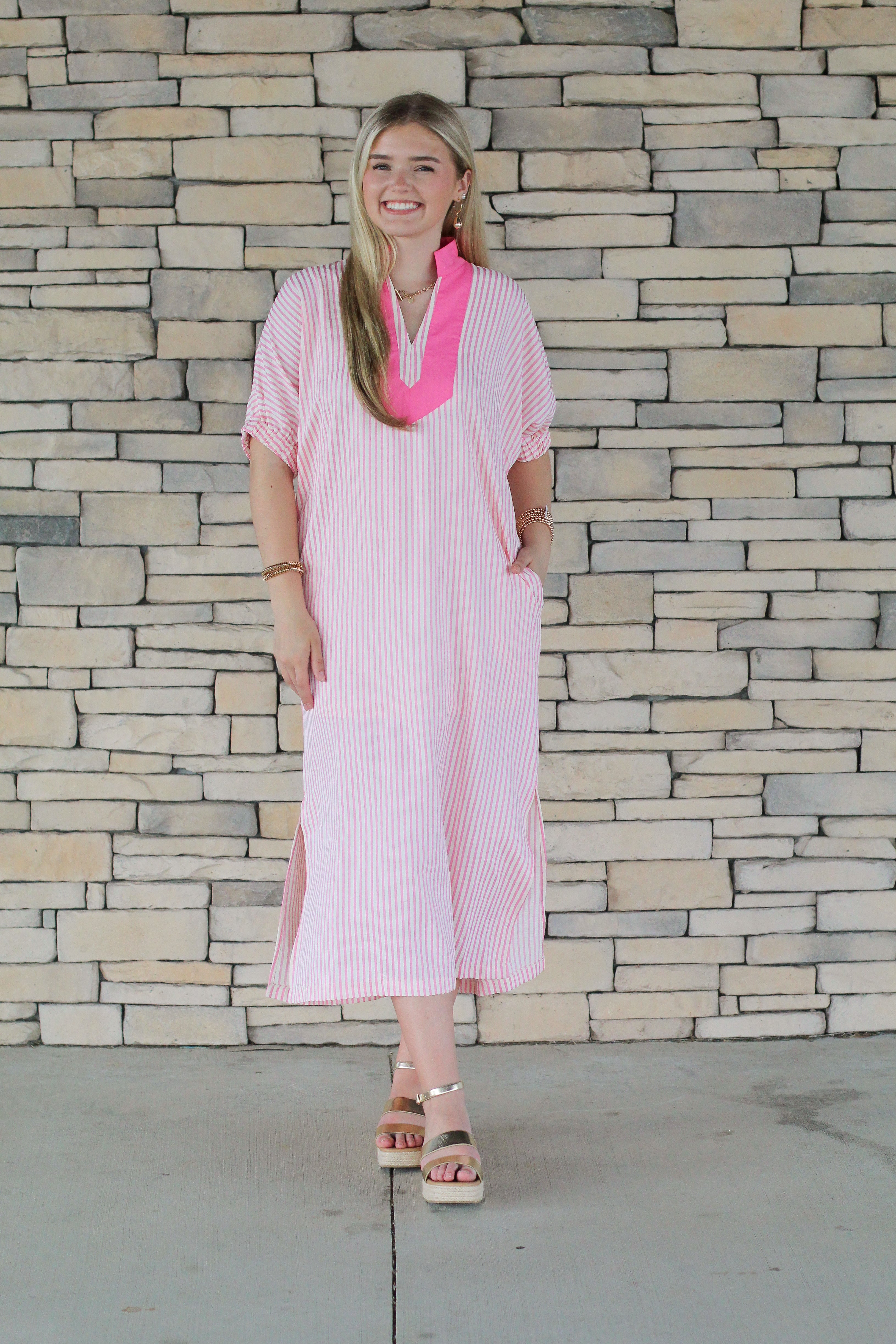 Cutest Stripe Midi Dress