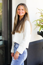 Cutie Crop Sweater-Ivory