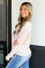 Favorite Long Sleeve Tee-Pale Pink