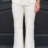 Sweet Scalloped Wide Leg Pants
