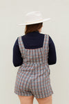 Thankful Tweed Romper-Navy/Rust