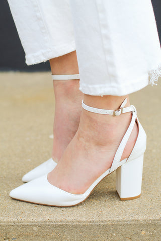 Delia-4 Heels-White