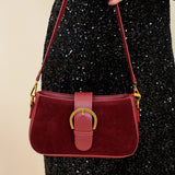 cherry red buckle purse
