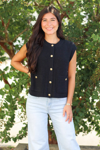 Gold Embellishments Sweater Vest