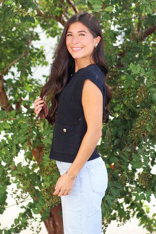 Gold Embellishments Sweater Vest