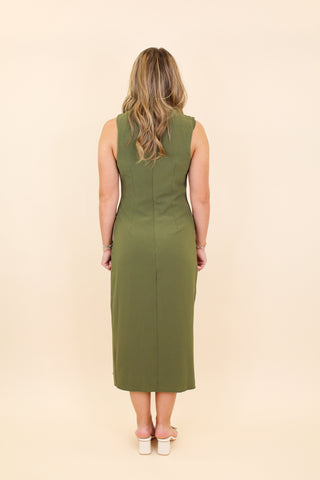 Pop of Gold Midi Dress