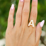 Bling Bubble Initial Ring