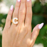 Bling Bubble Initial Ring