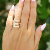 Bling Bubble Initial Ring