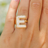 Bling Bubble Initial Ring