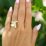 Bling Bubble Initial Ring