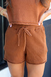 Nothing But Knit Shorts-Rust