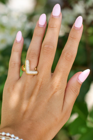 Bling Bubble Initial Ring