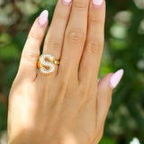Bling Bubble Initial Ring