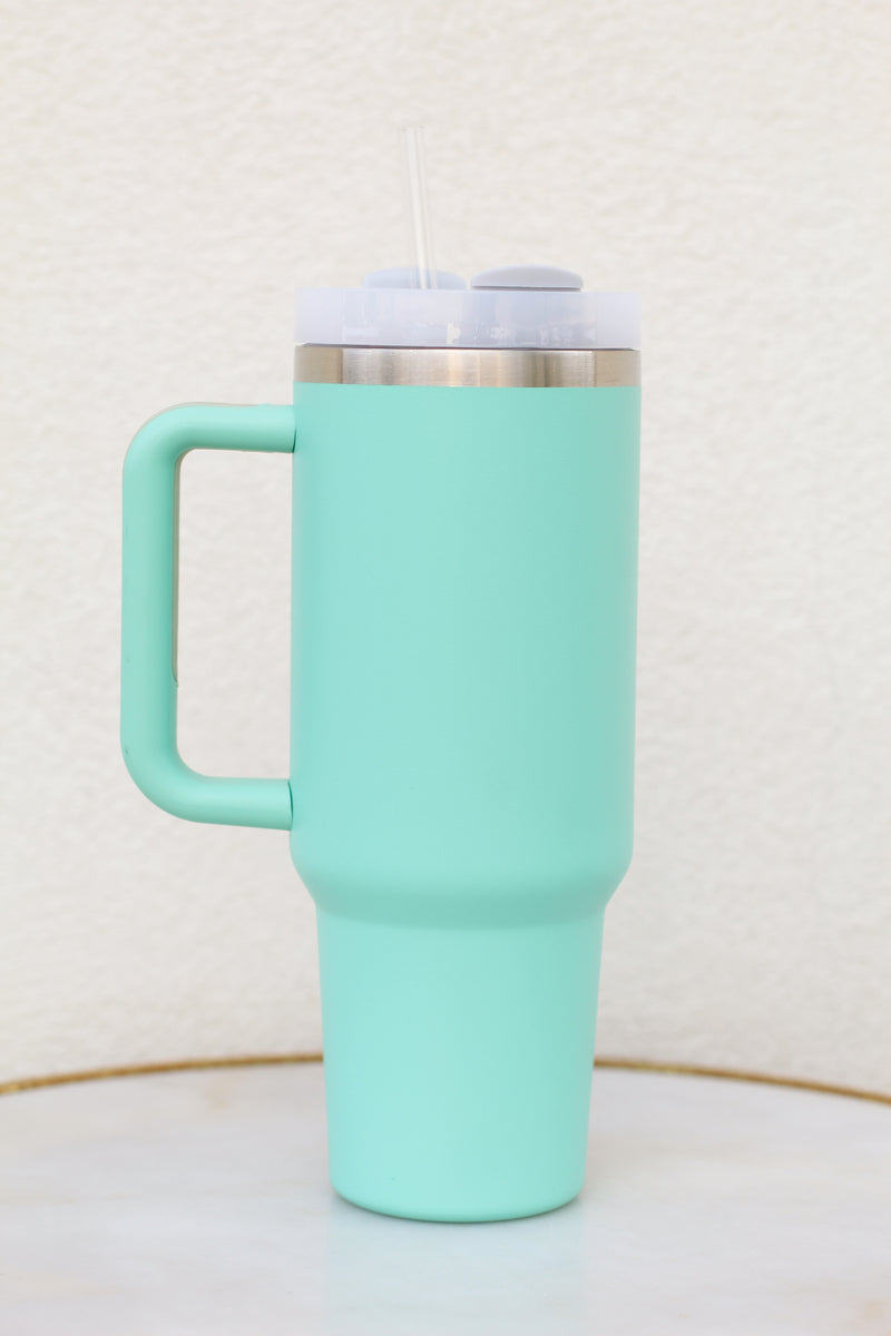 40oz. Cutest Stainless Steel Tumbler-Mint