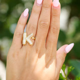 Bling Bubble Initial Ring