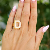 Bling Bubble Initial Ring