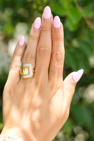Bling Bubble Initial Ring