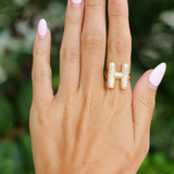 Bling Bubble Initial Ring