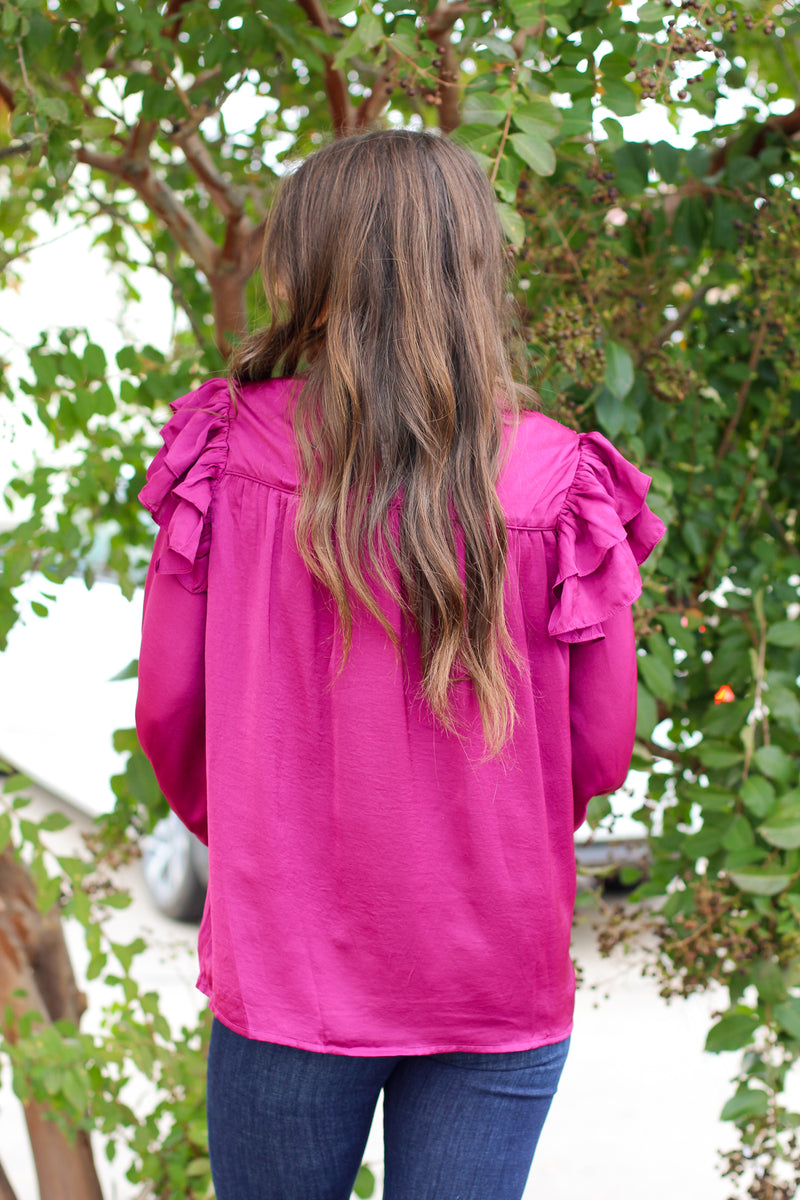 Back in Time Top-Magenta