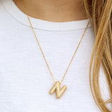 Bling Bubble Initial Necklace