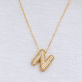 Bling Bubble Initial Necklace
