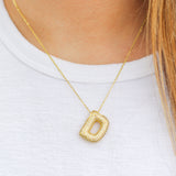 Bling Bubble Initial Necklace