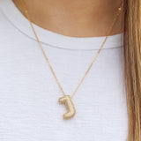 Bling Bubble Initial Necklace