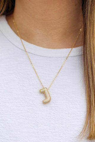 Bling Bubble Initial Necklace