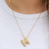 Bling Bubble Initial Necklace