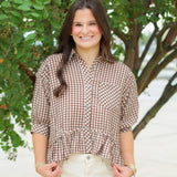 Favorite Gingham Babydoll Top