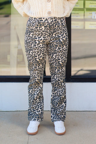 leopard jeans