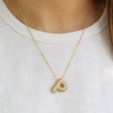 Bling Bubble Initial Necklace