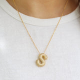 Bling Bubble Initial Necklace