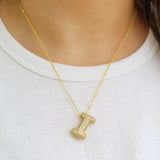 Bling Bubble Initial Necklace