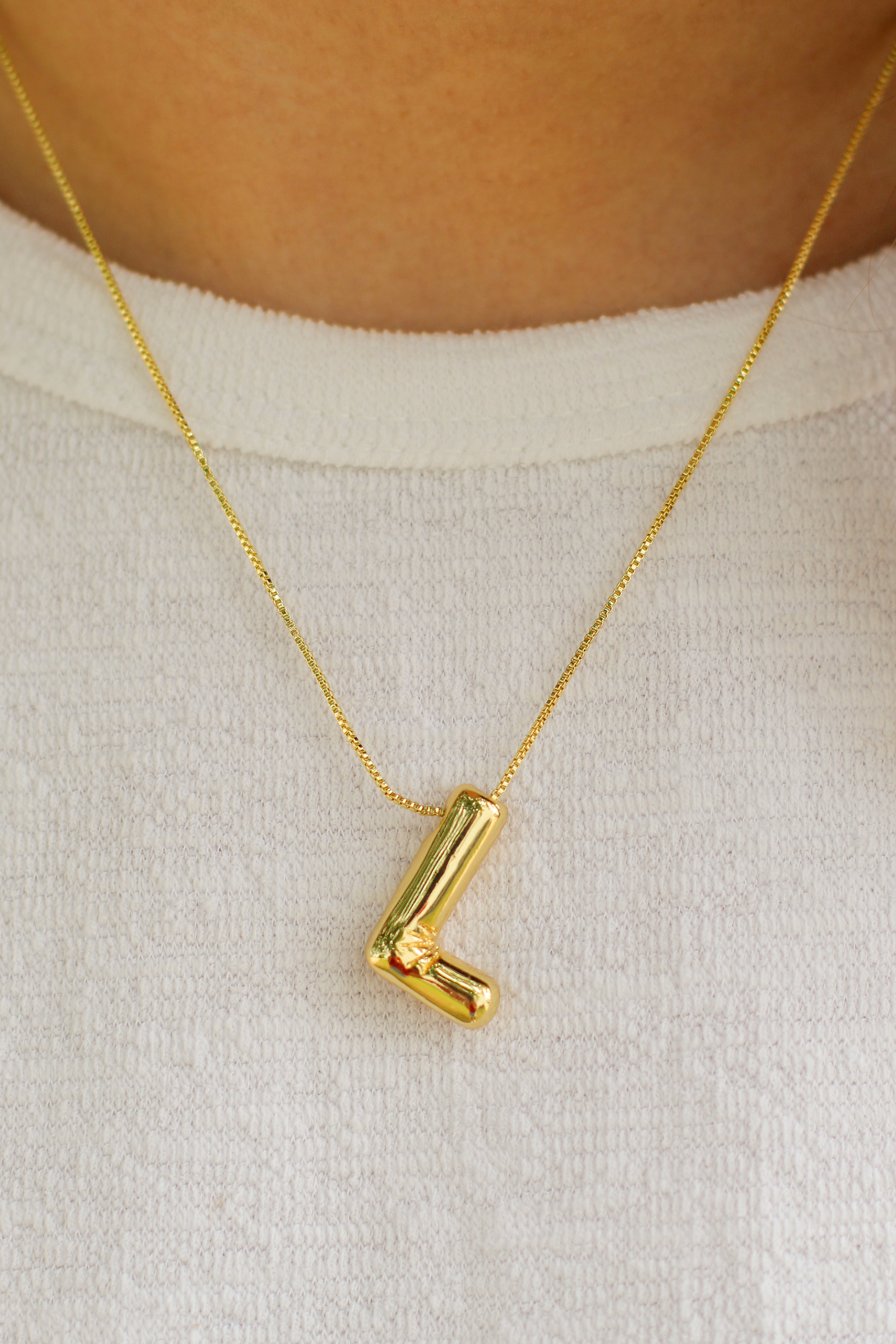 Bubble Initial Necklace