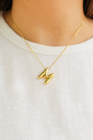 Bubble Initial Necklace