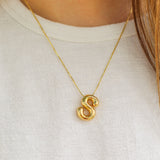 Bubble Initial Necklace