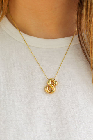 Bubble Initial Necklace