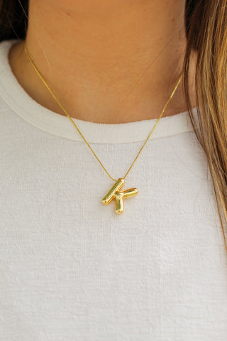 Bubble Initial Necklace