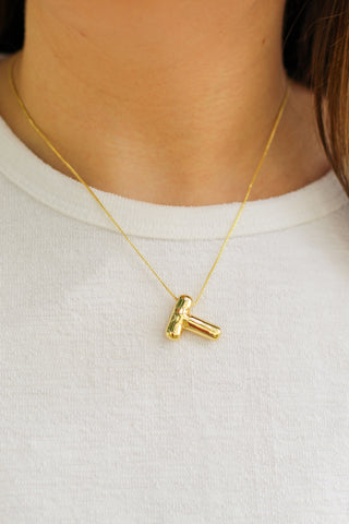 Bubble Initial Necklace